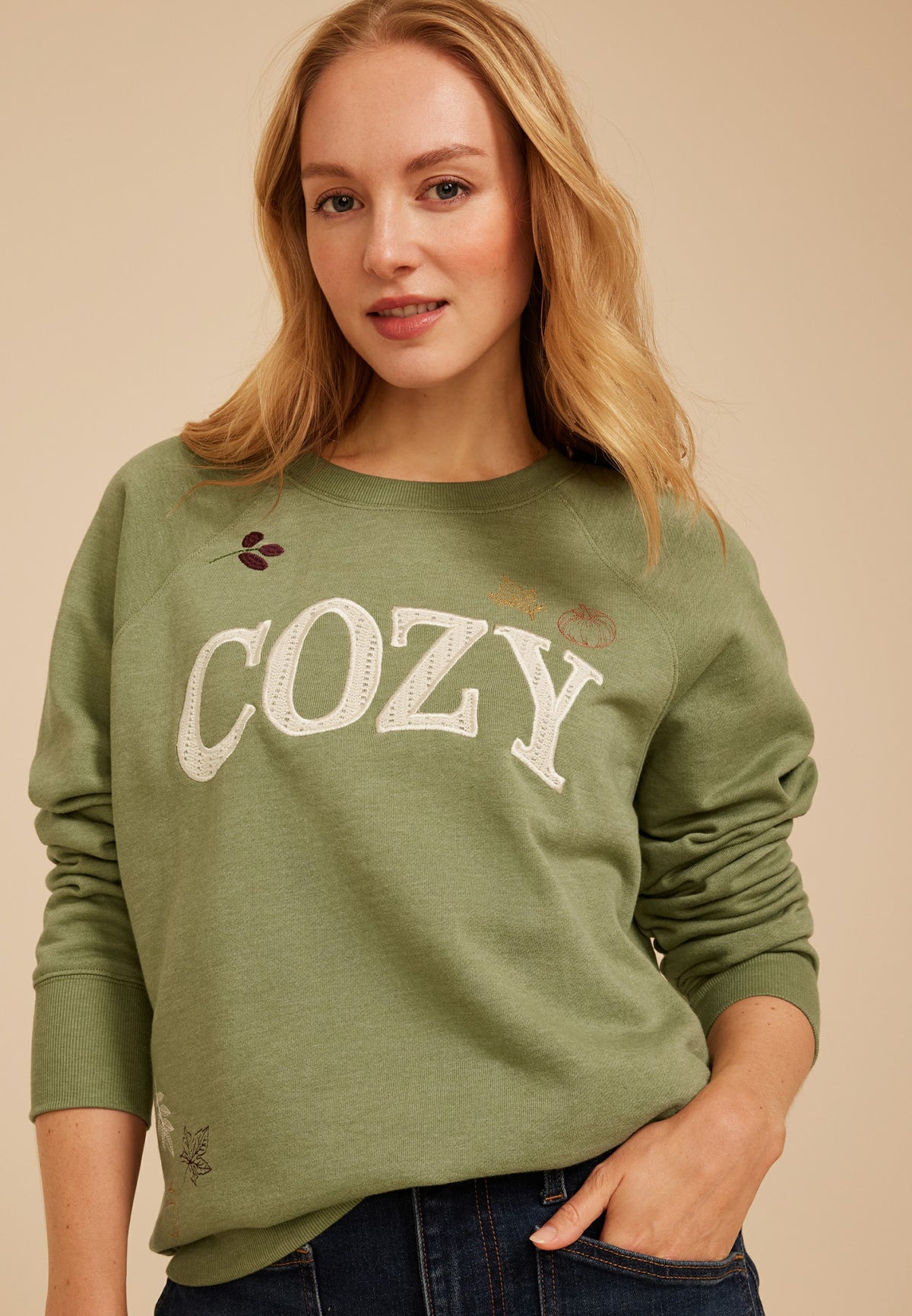 Cozy Fall Crew Neck Sweatshirt