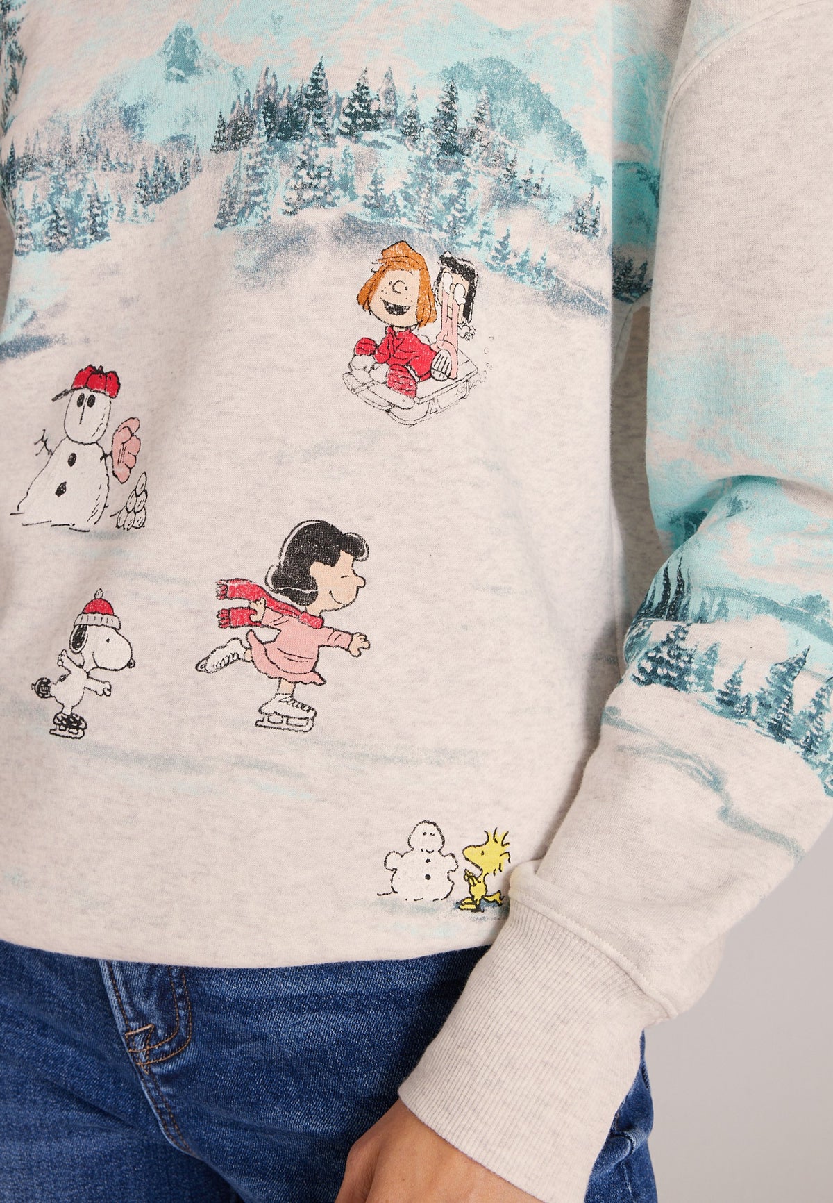 Peanuts Holiday Ice Skating Sweatshirt