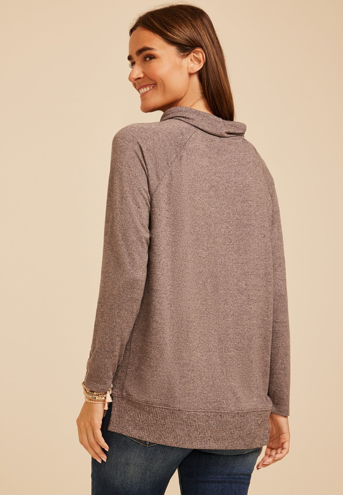Haven Football Graphic Cowl Neck Top