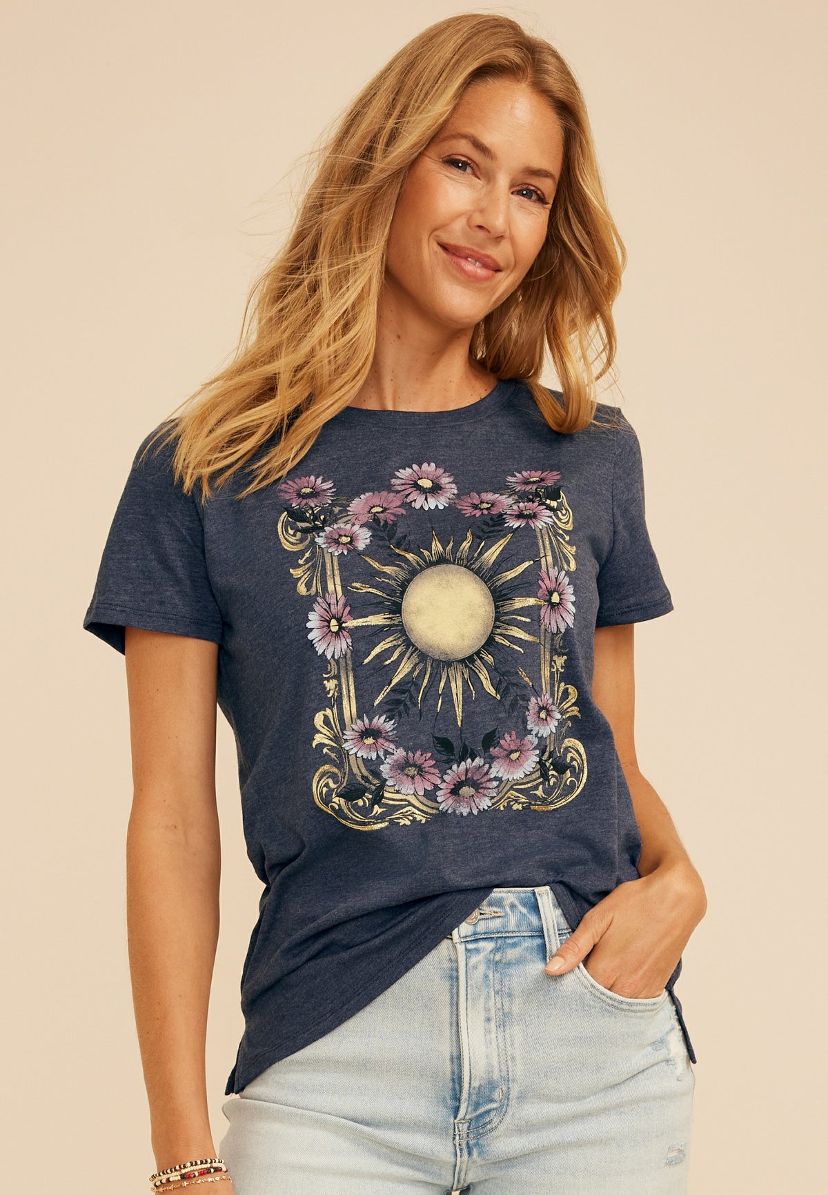 Floral Sun Classic Fit Graphic Tee