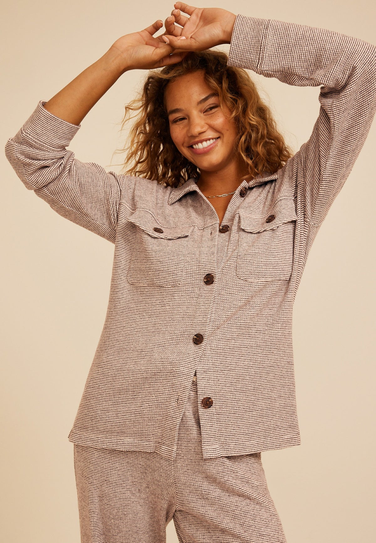 Cozy Waffle Knit Shacket
