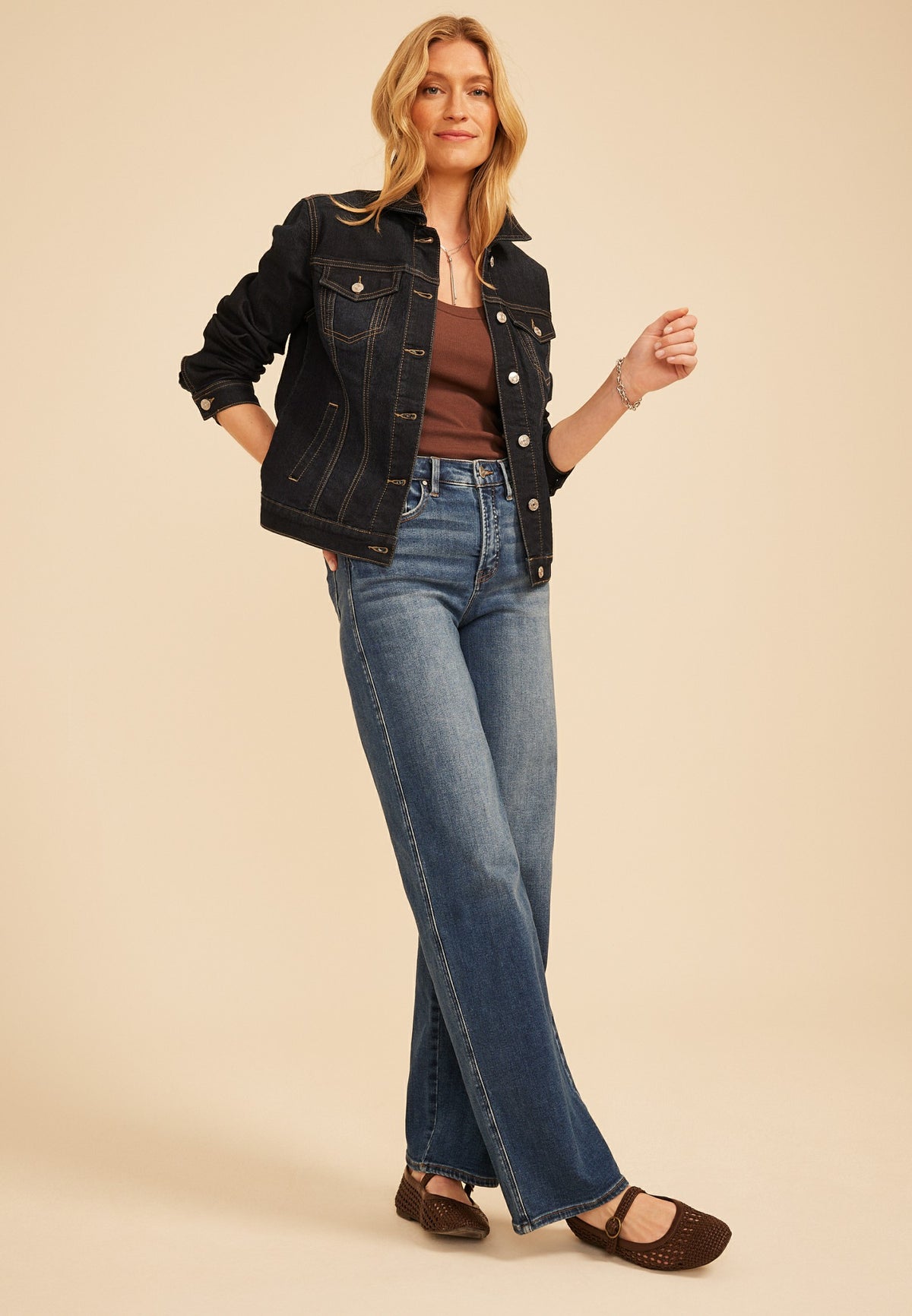 Risen Jeans® High Rise Tummy Control Panel Wide Leg
