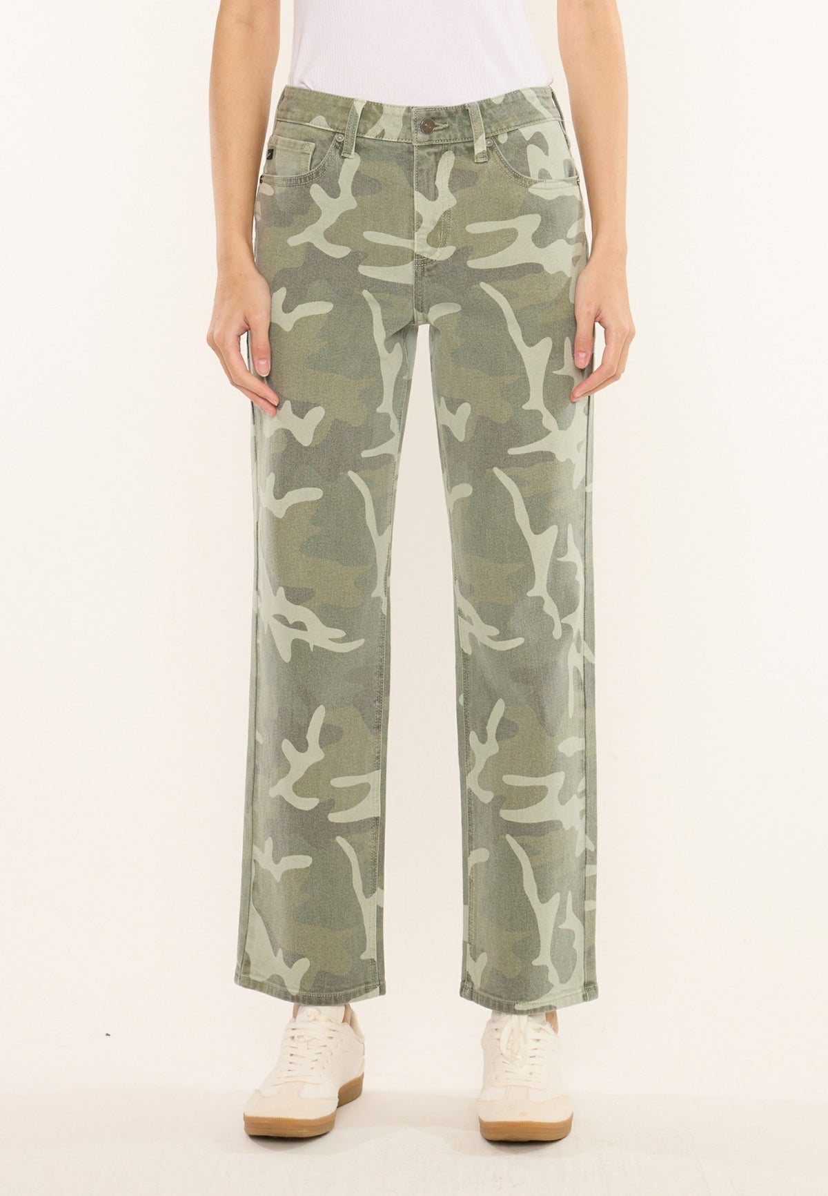 KanCan™ High Rise Camo Relaxed Straight Jean
