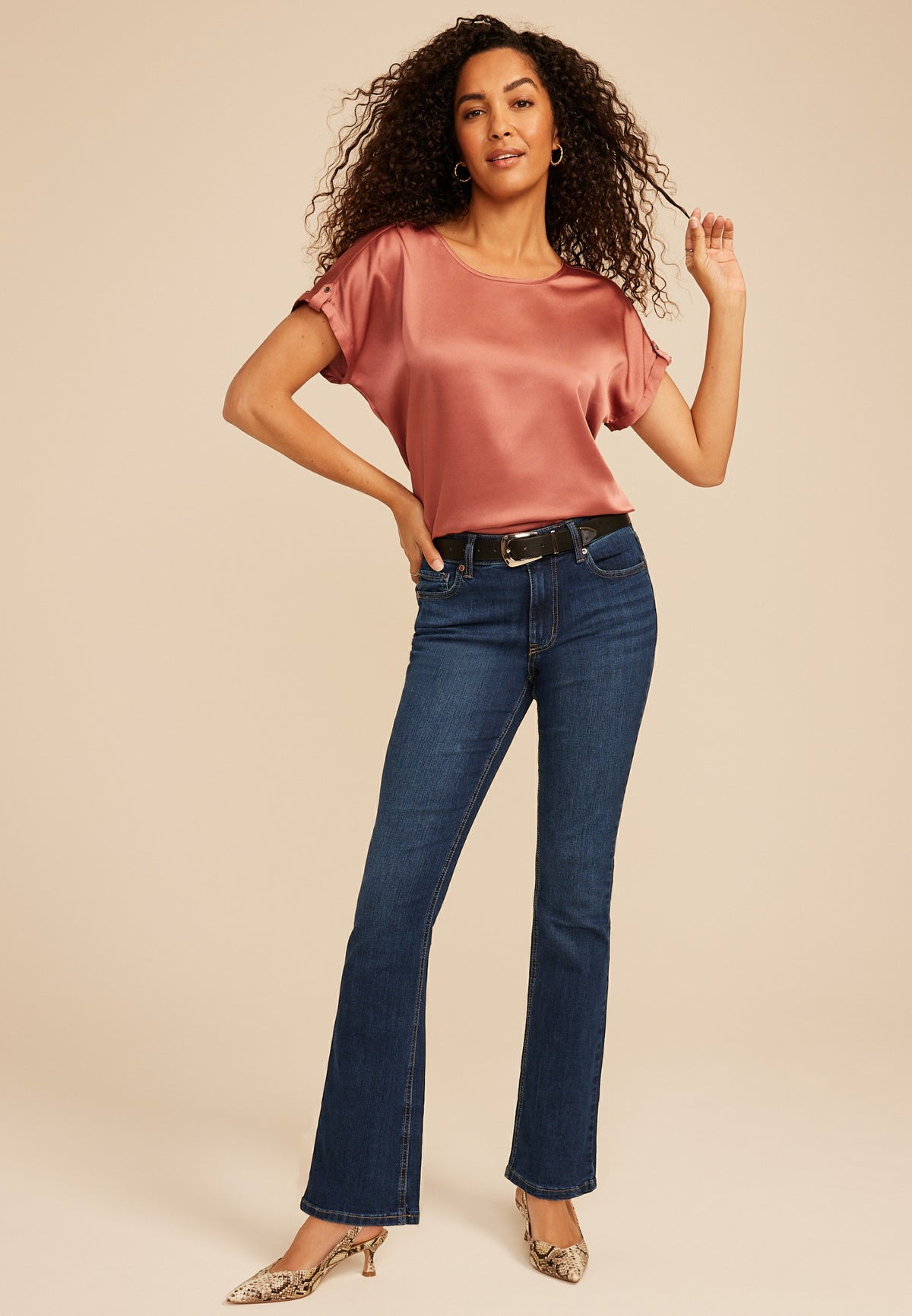 m jeans by maurices™ Classic Curvy High Rise Slim Boot Jean