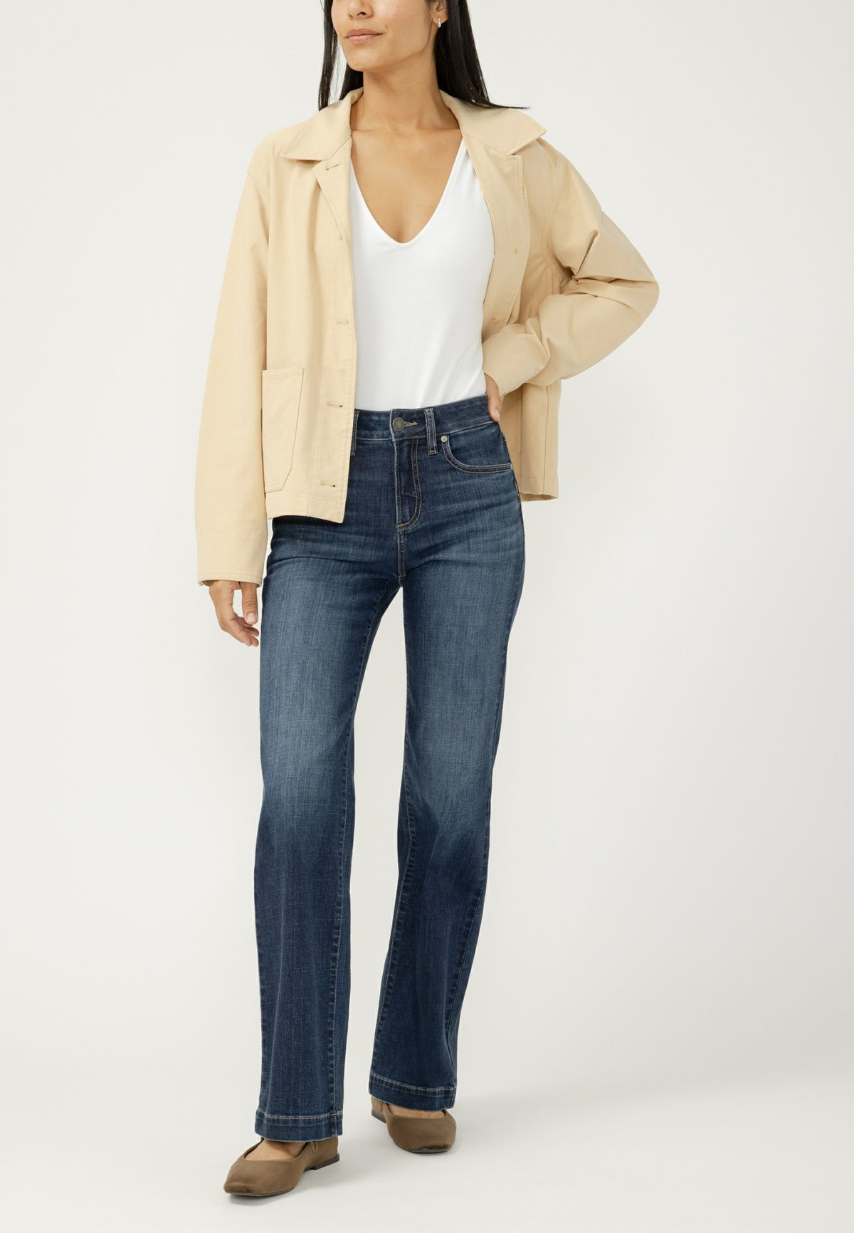 Silver Jeans Co.® Avery Curvy Luxe Stretch High Rise Trouser Jean