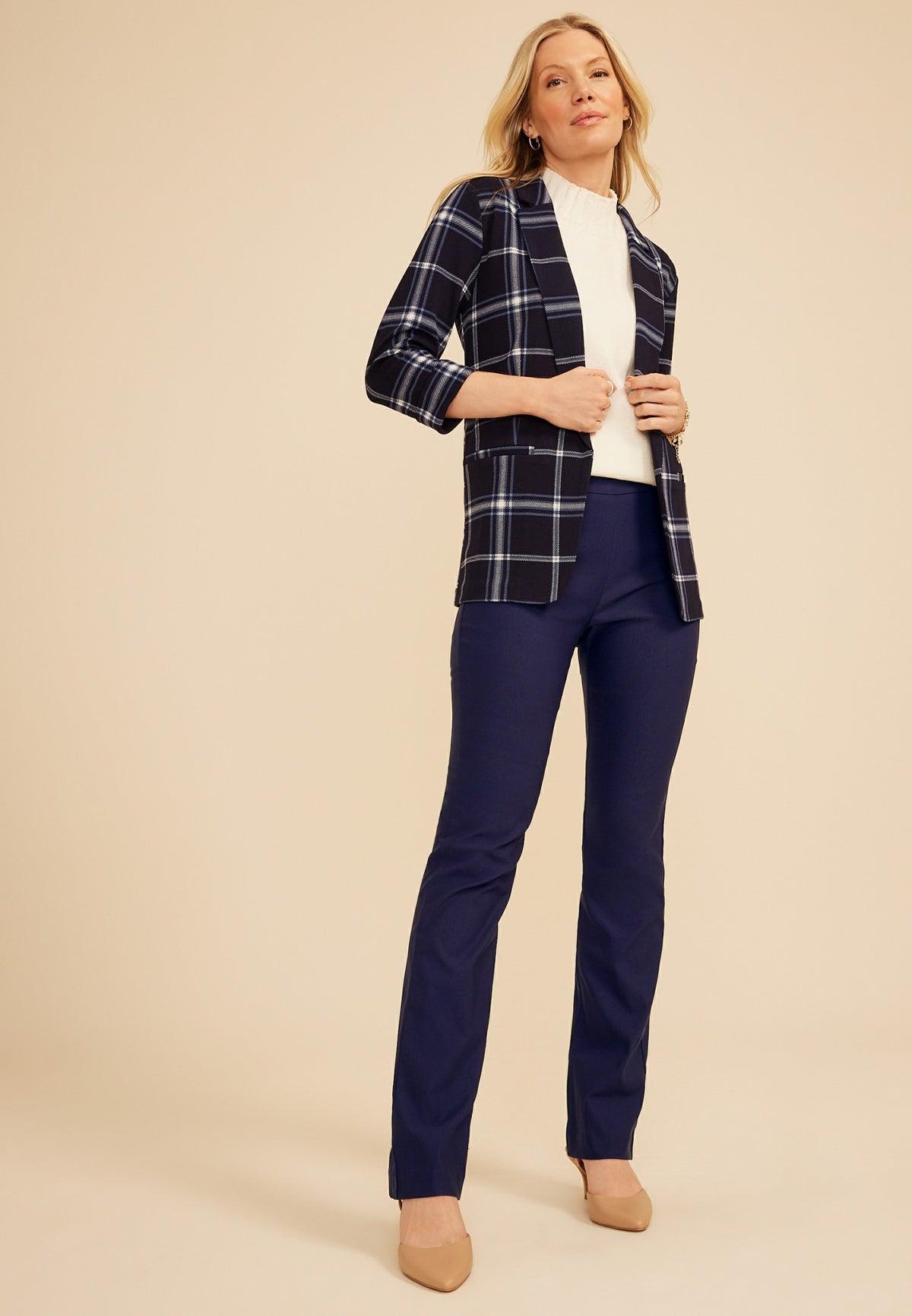 High Rise Bengaline Bootcut Pant