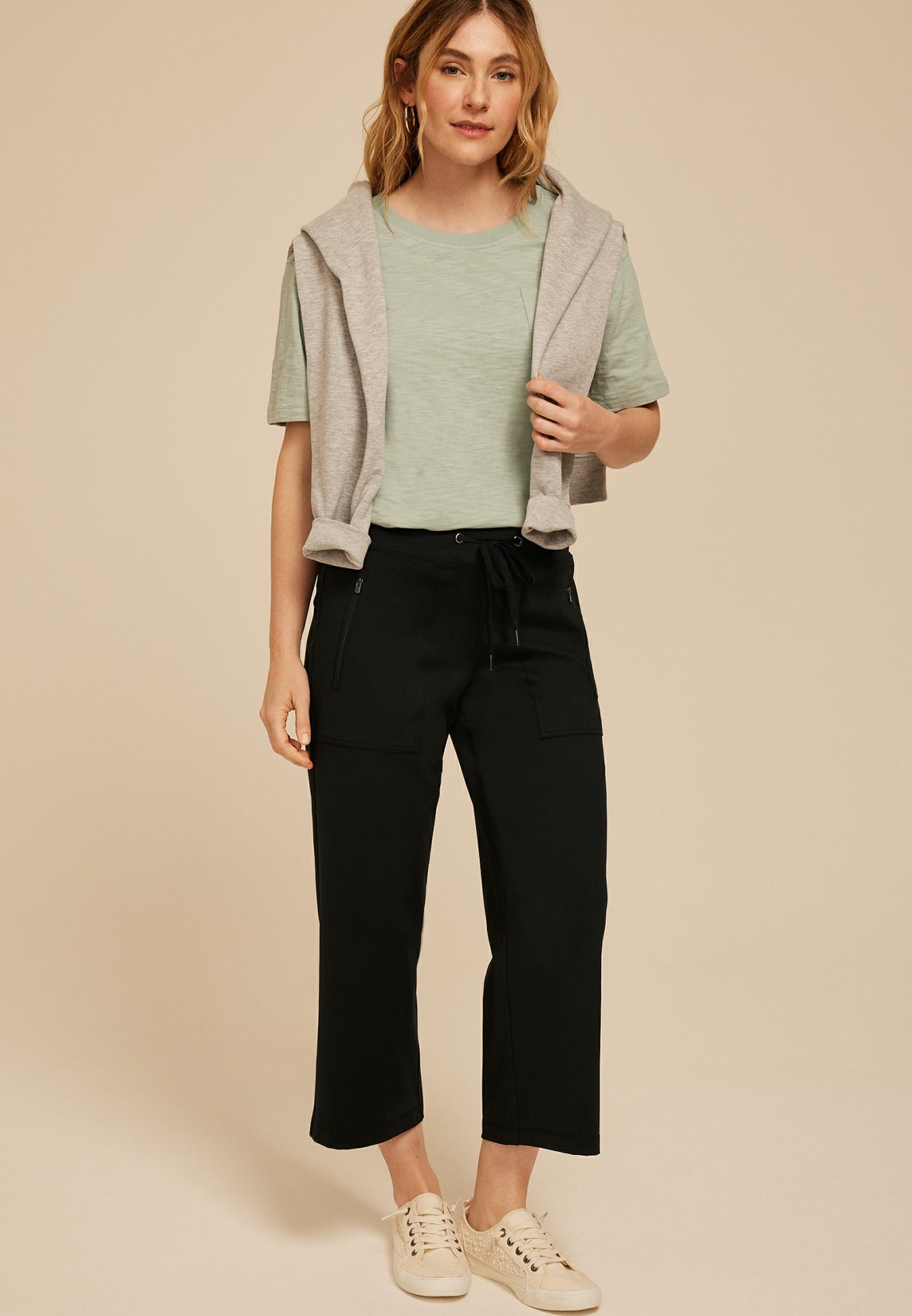 Traveler High Rise Wide Leg Cropped Pant