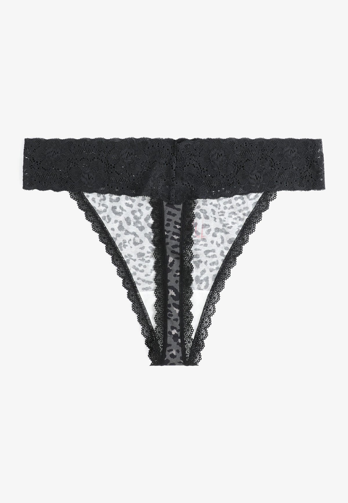 Simply Comfy Cotton Animal Print Thong Panty
