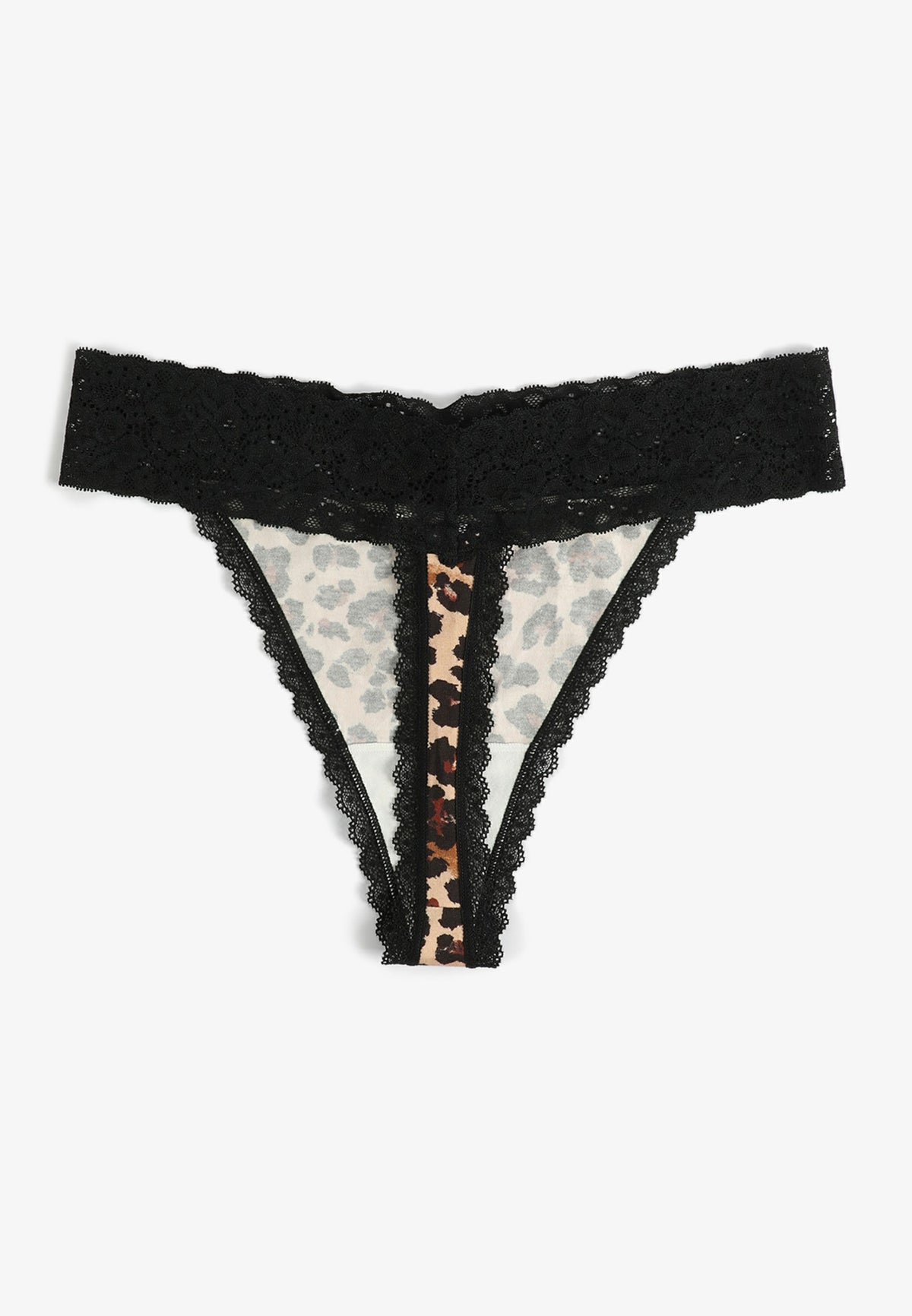 Simply Comfy Cotton Animal Print Thong Panty