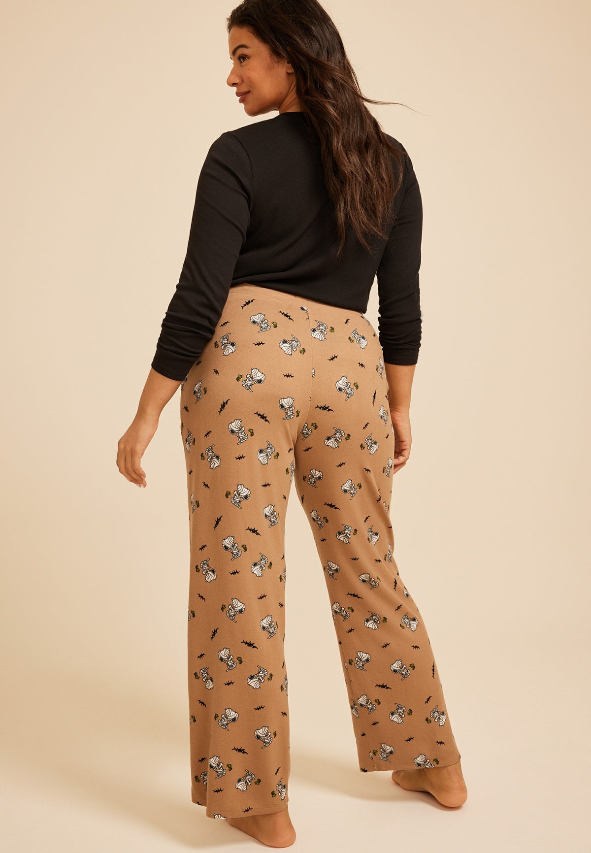 Plus Size Snoopy Halloween Wide Leg Pajama Pant