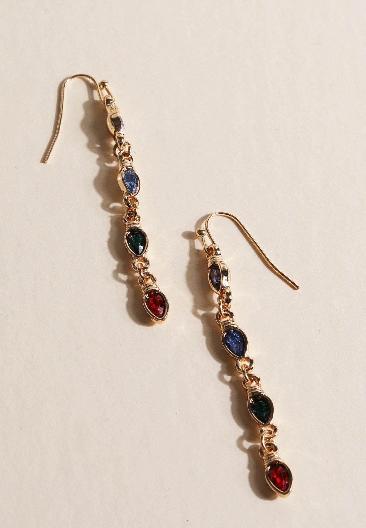 Gold Holiday Light Bulb Earrings