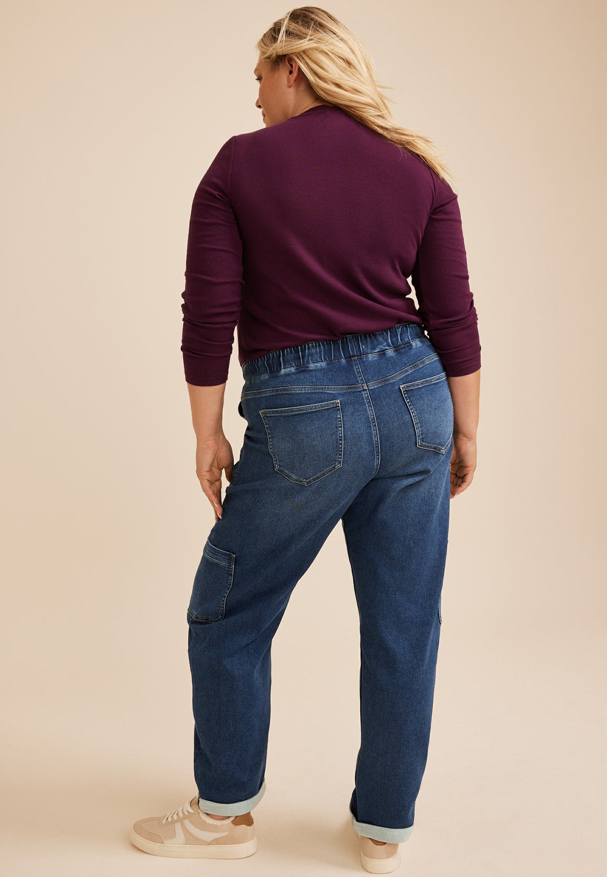 Plus Size m jeans by maurices™ High Rise Dark Knit Jogger Jeans