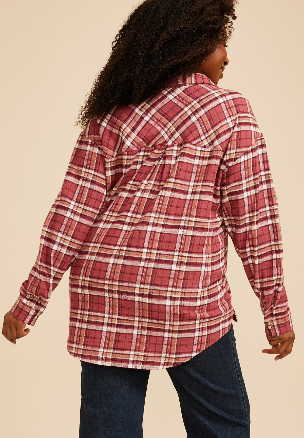 Plus Size Cabin Plaid Button Down Shirt