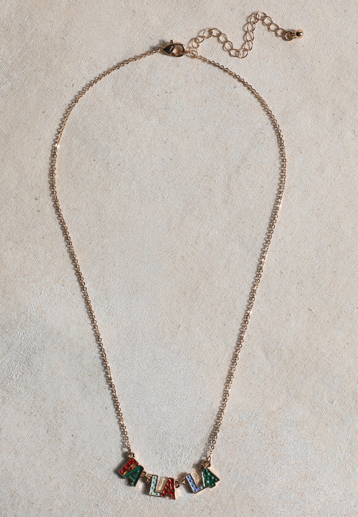 Gold Fa La La Charm Necklace