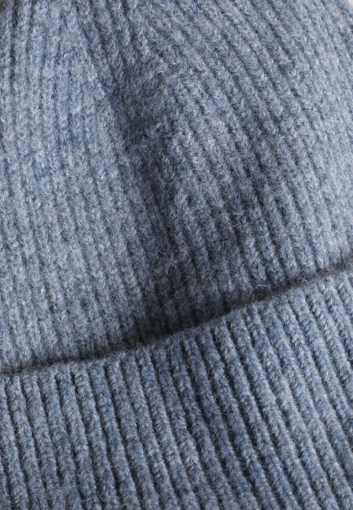 Blue Cuff Beanie