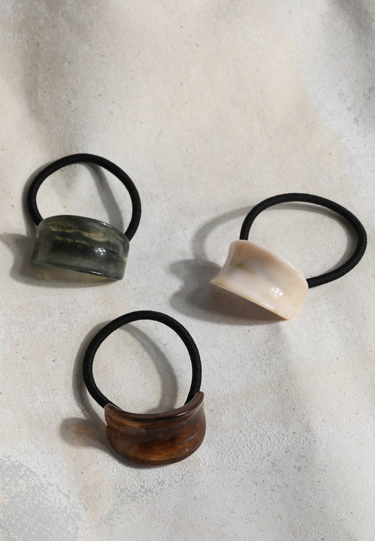 3 Pack Marbled Ponytail Cuff Holders