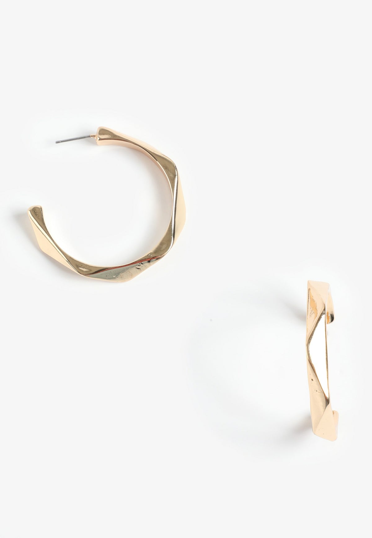 Gold Geo Hoop Earrings