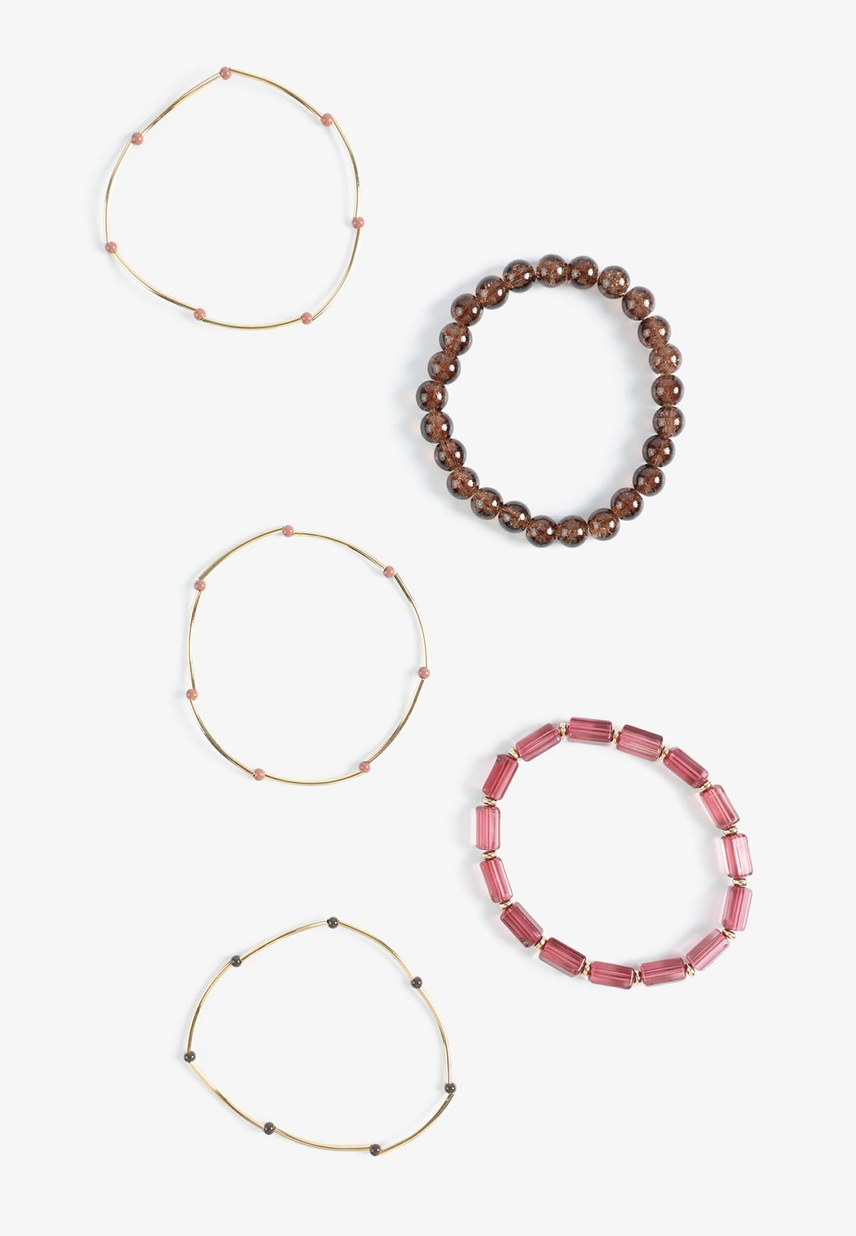 Mixed Bead Stretch Bracelet Set