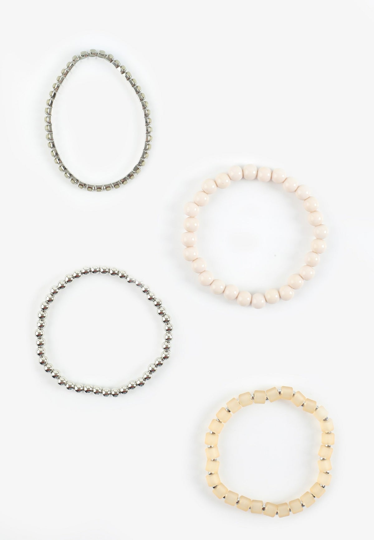 Mixed Beaded Stretch Bracelet Set