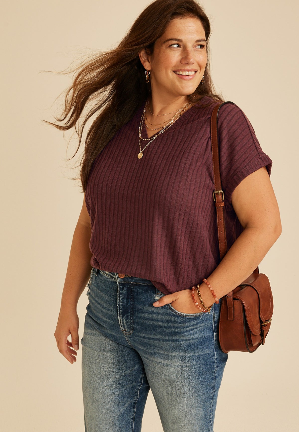 Plus Size 24/7 Cozy Rib Dolman