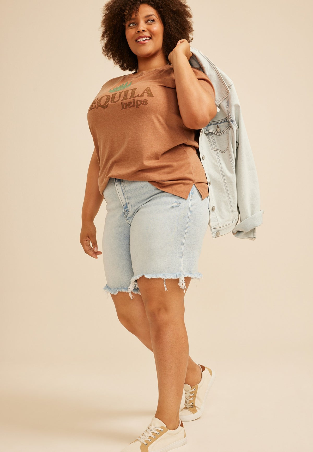 Plus Size Tequila Helps Classic Fit Graphic Tee