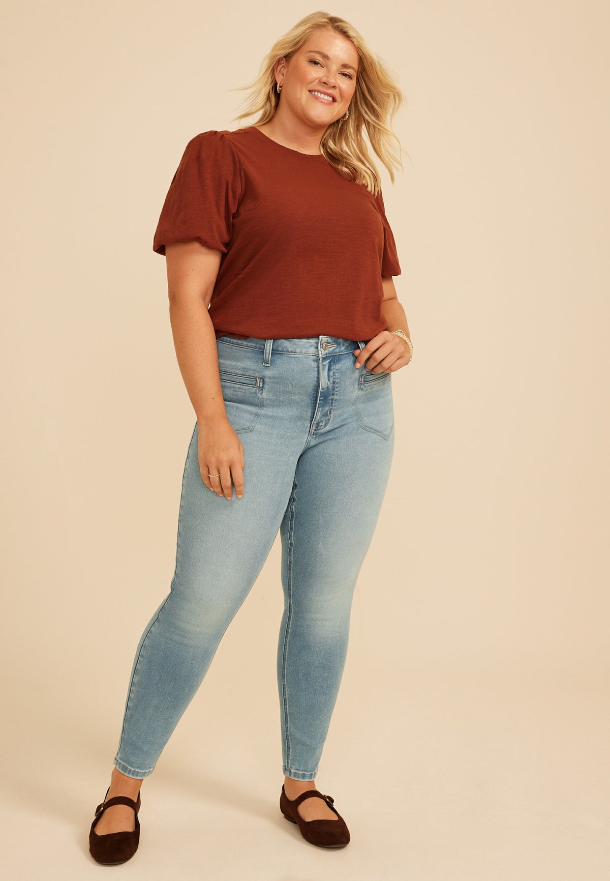 Plus Size m jeans by maurices™ Cool Comfort Spaded Welt Pocket Jegging
