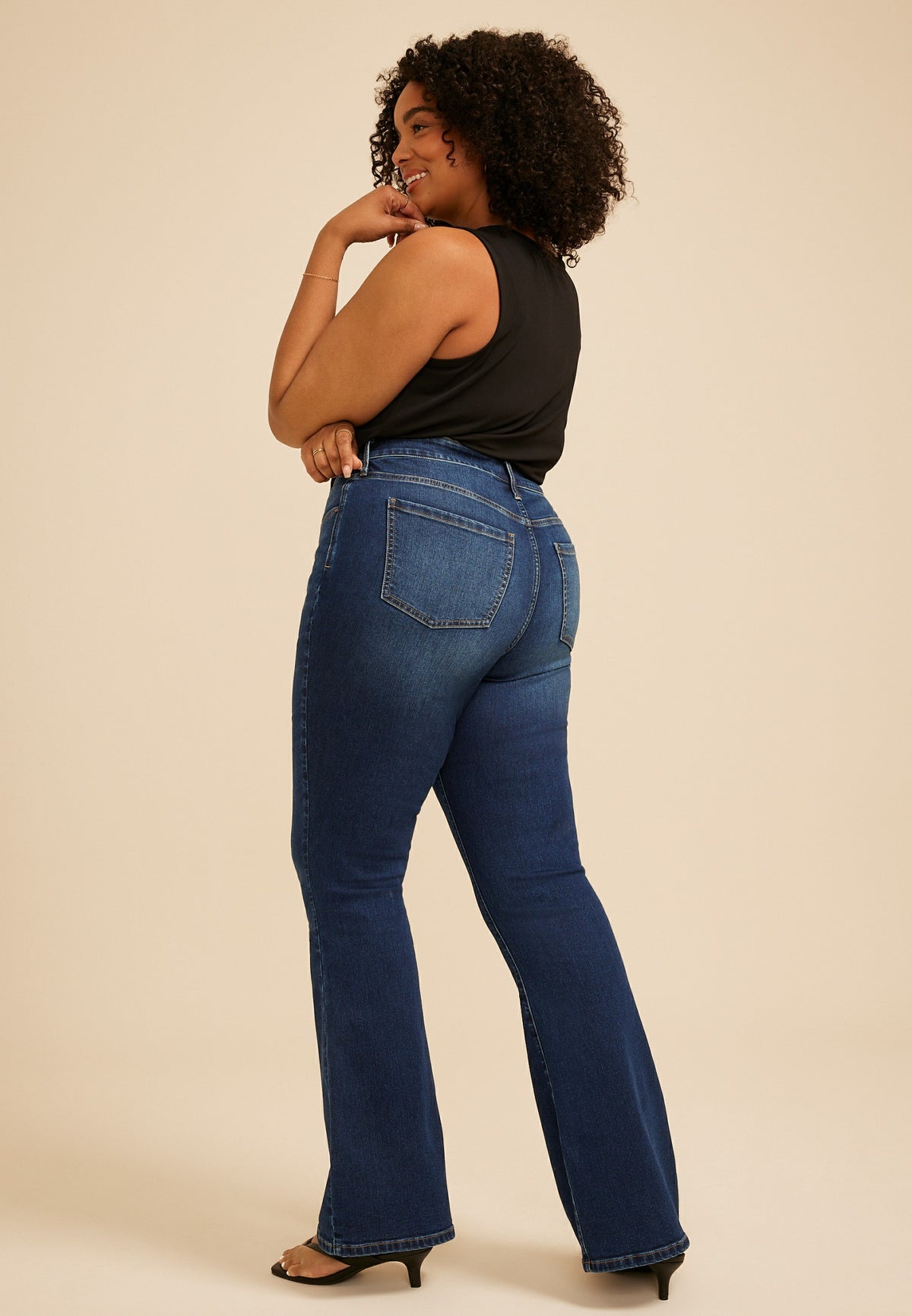 Plus Size Everflex™ Dark High Rise Flare Jean