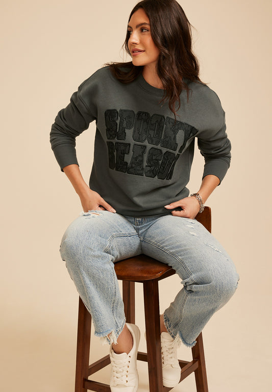 Spooky Season Lace Sweatshirt