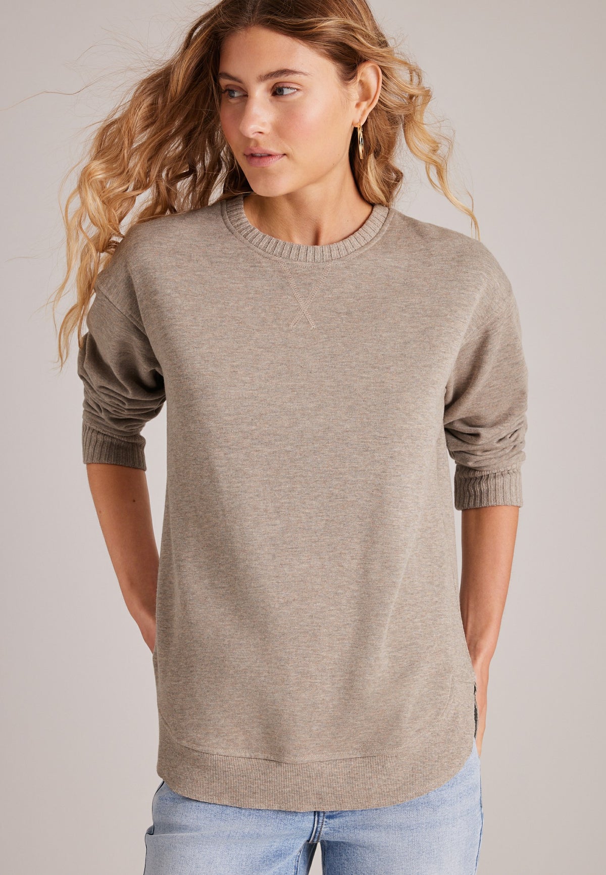 Willowsoft Crew Neck Sweatshirt Tunic