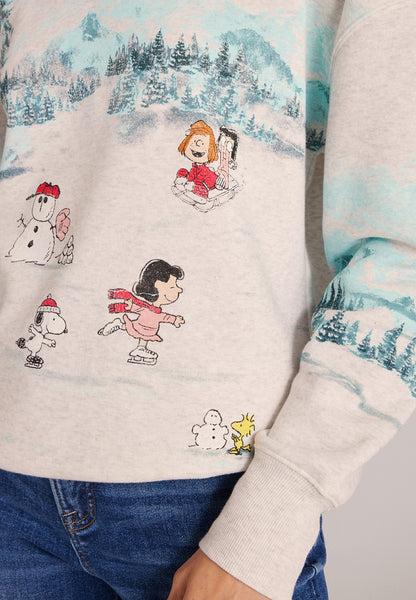 Peanuts Holiday Ice Skating Sweatshirt