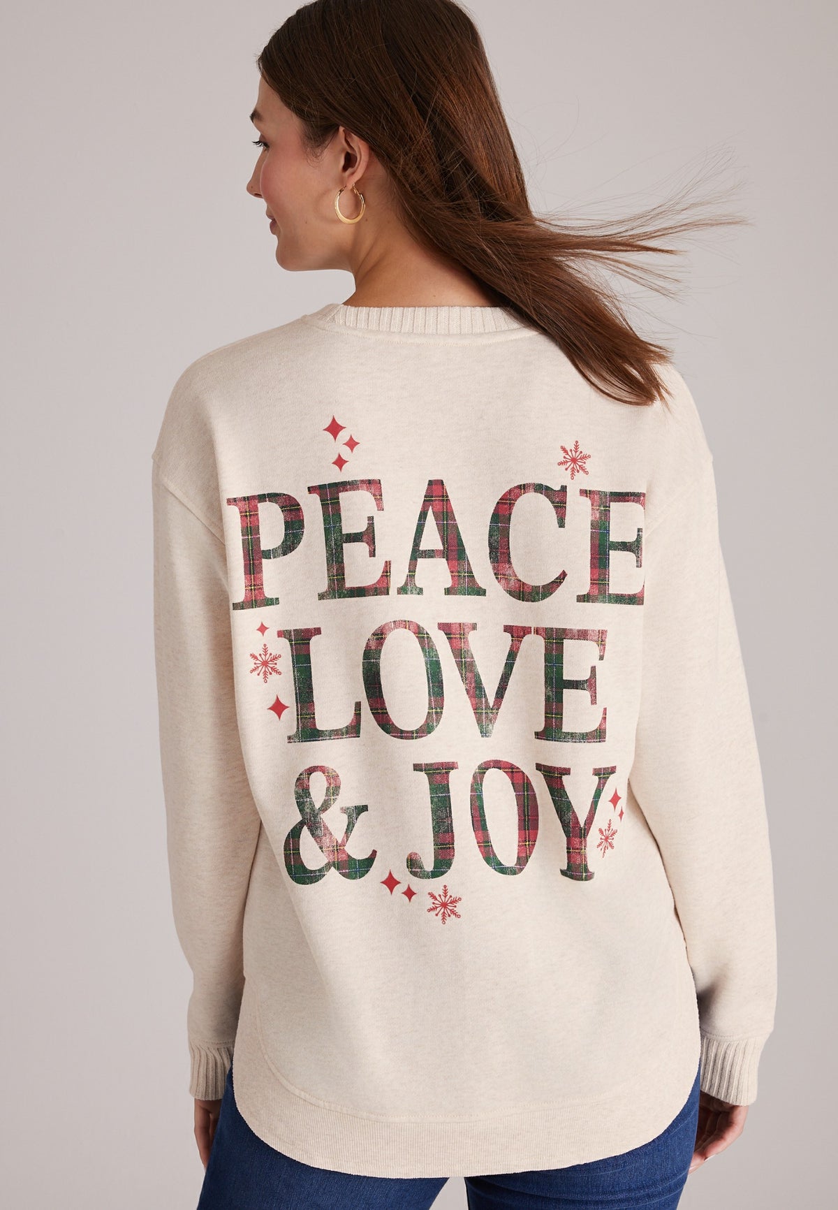 Willowsoft Peace Love Joy Sweatshirt Tunic