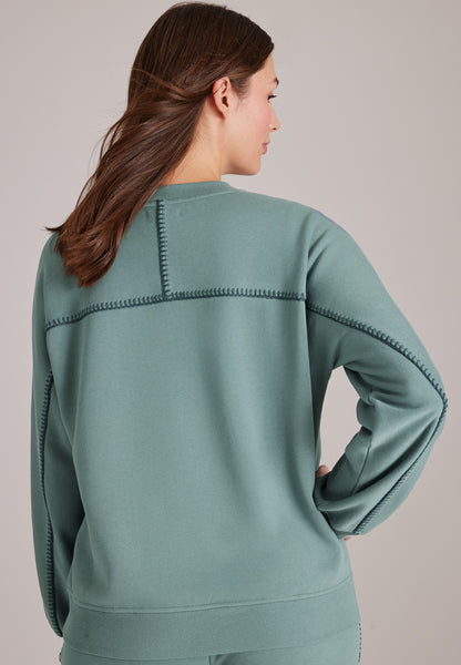 Whipstitch Crew Neck Sweatshirt