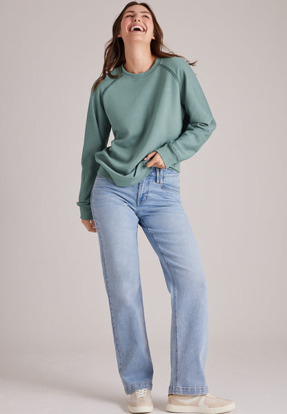 Whipstitch Crew Neck Sweatshirt