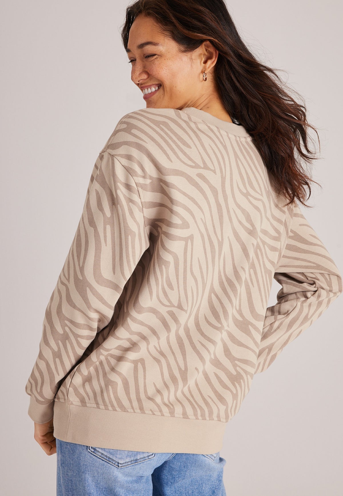 Washed Terry Zebra Sweatshirt