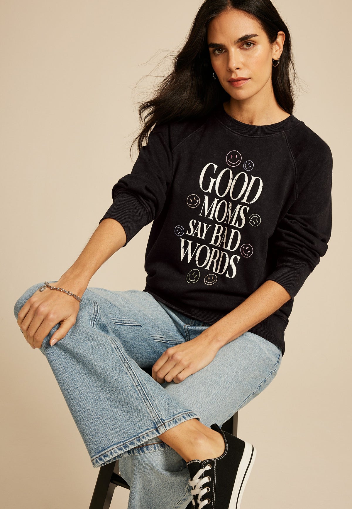 Good Moms Say Bad Words Relaxed Fit Sweatshirt