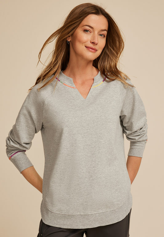 Sunhaven Notch Neck Sweatshirt