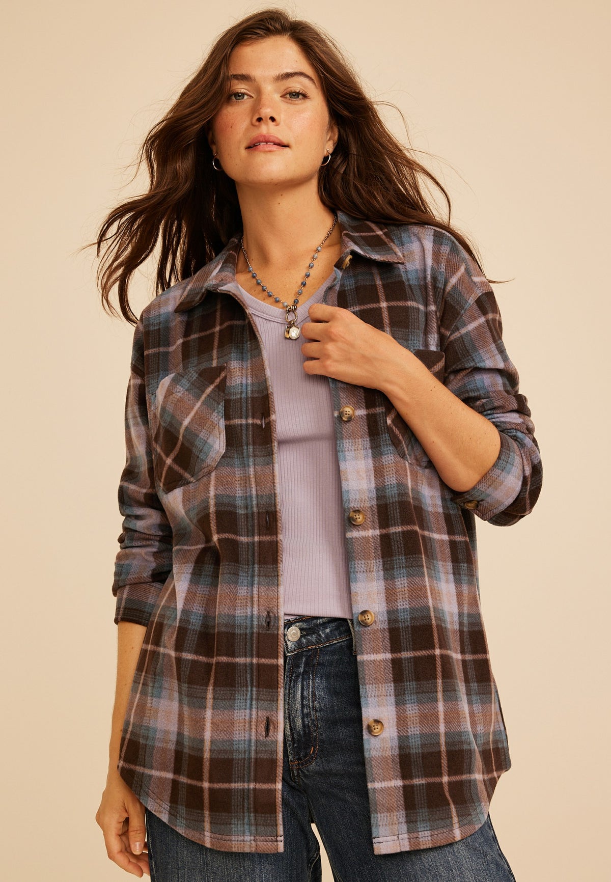 Wilder Plaid Fleece Shacket