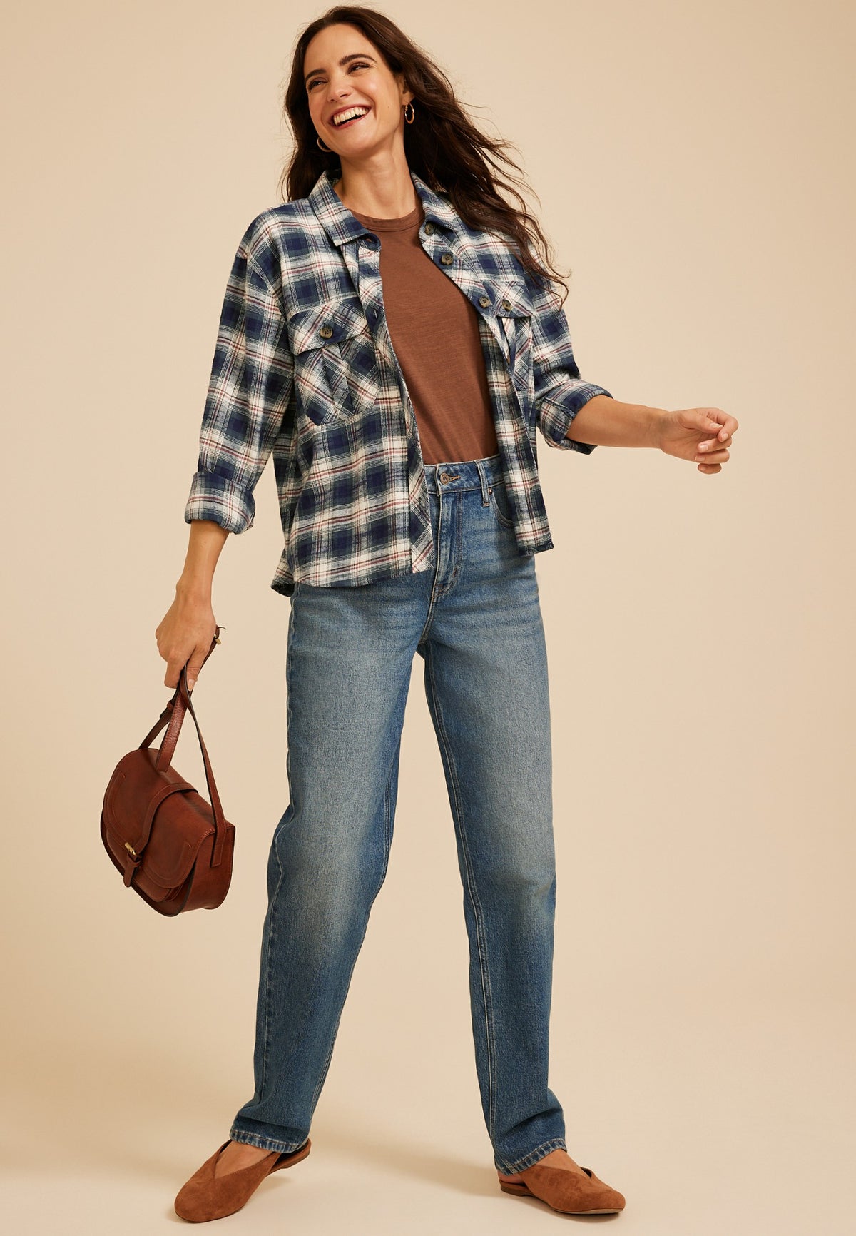 Plaid Utility Button Down Shirt