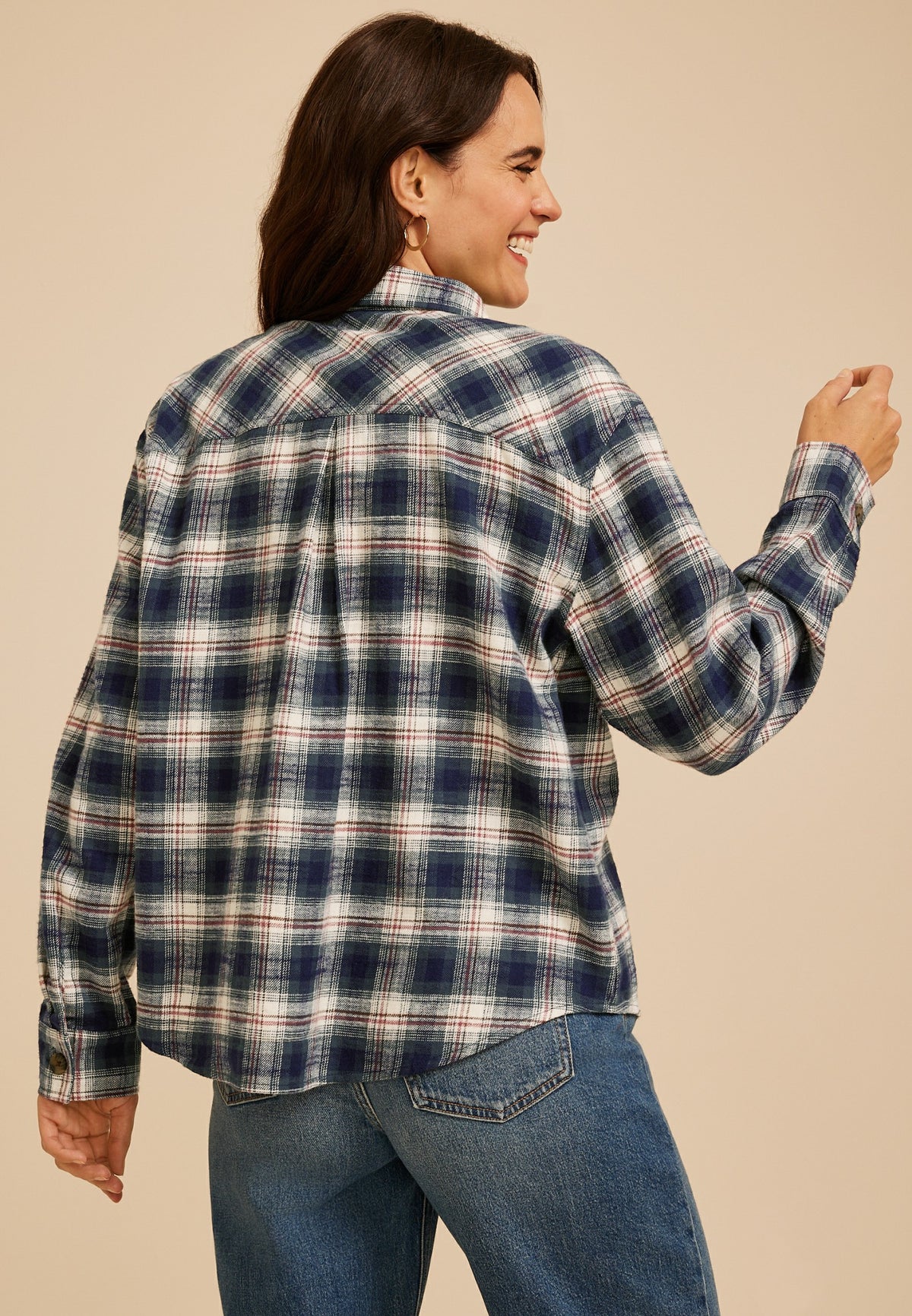 Plaid Utility Button Down Shirt