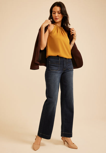 Shoulder Tie Halter Tank Top
