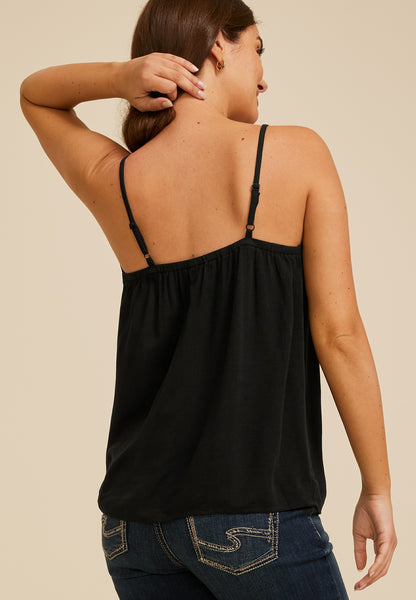 Studio Y Eyelash Lace Trim Cami
