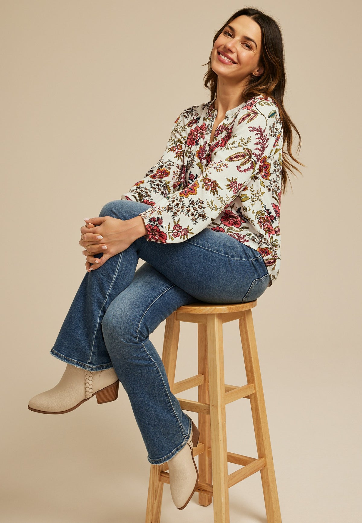 Floral Peasant Blouse