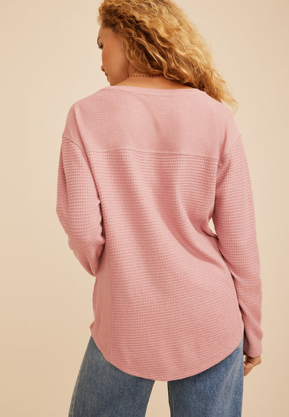 Haven Waffle Crew Neck Top