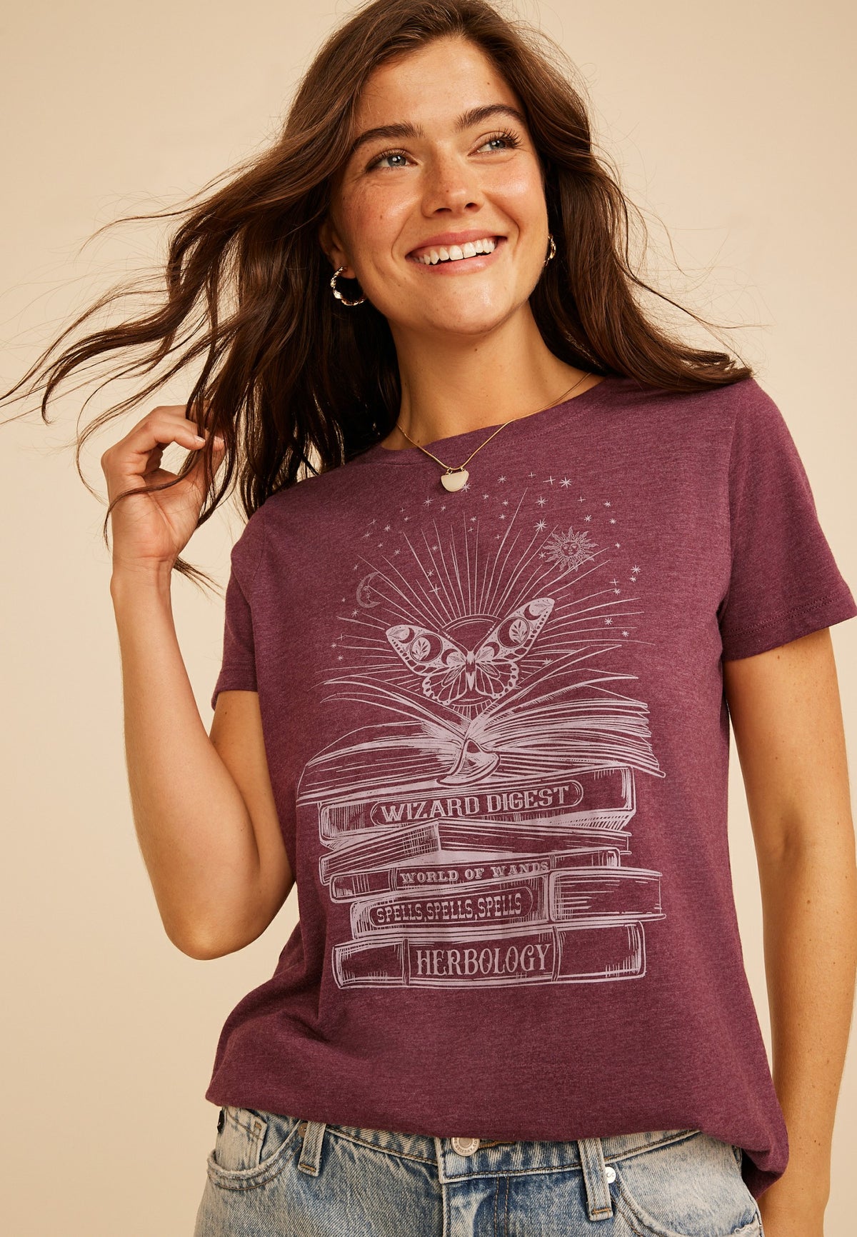 Wizard Digest Butterfly Classic Fit Graphic Tee