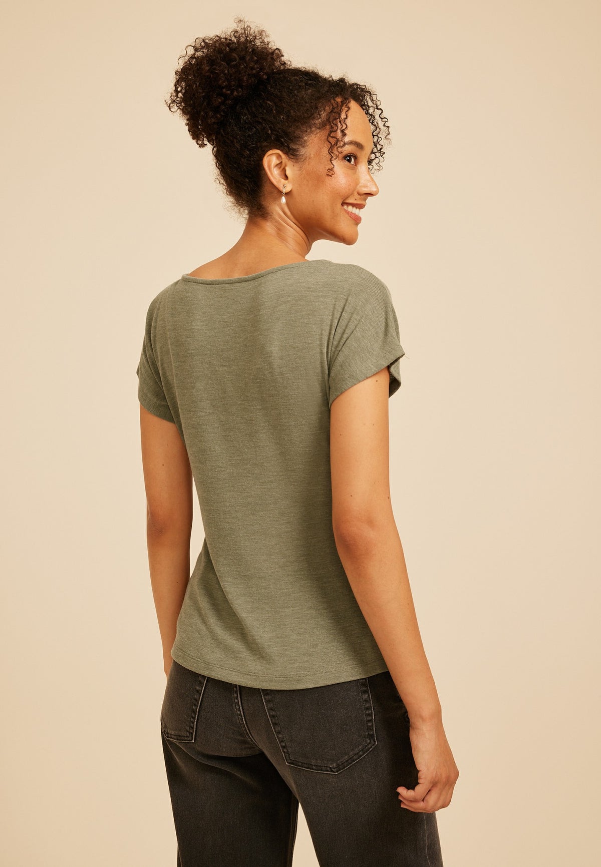 Boat Neck Side Tie Tee