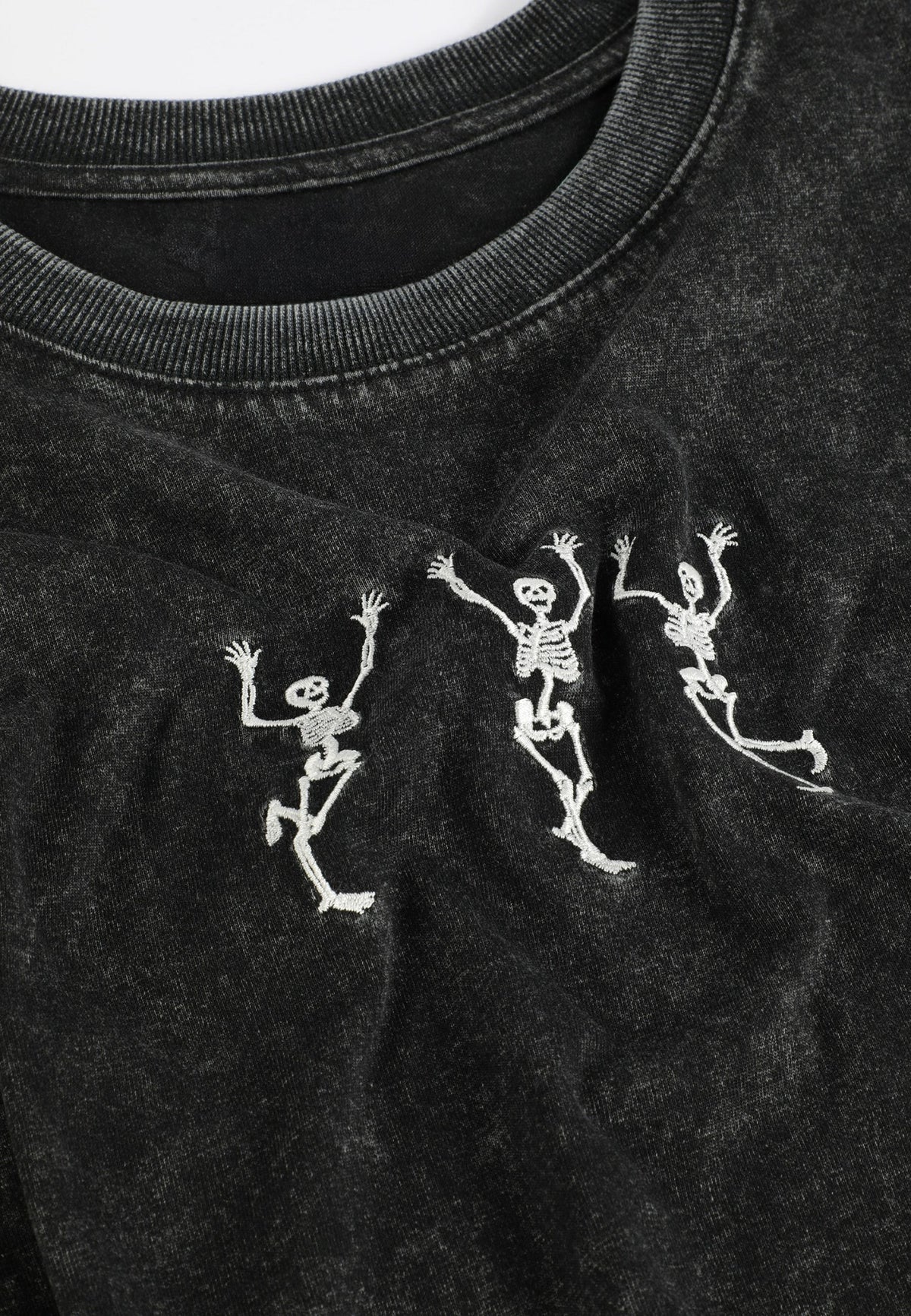 Dancing Skeleton Oversized Fit Graphic Tee