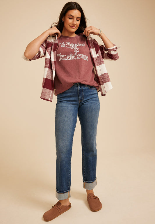 Tailgates And Touchdown Oversized Graphic Tee