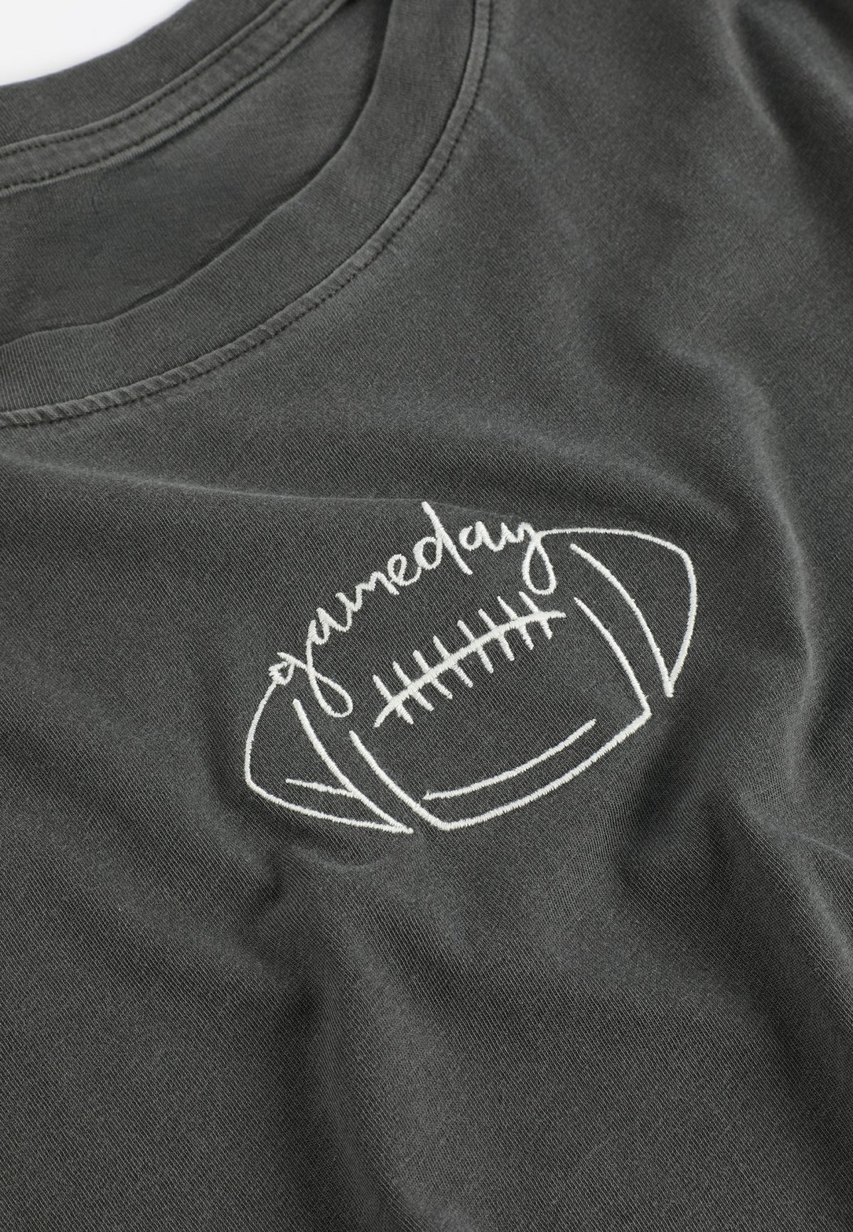 Game Day Embroidered Football Classic Fit Graphic Tee