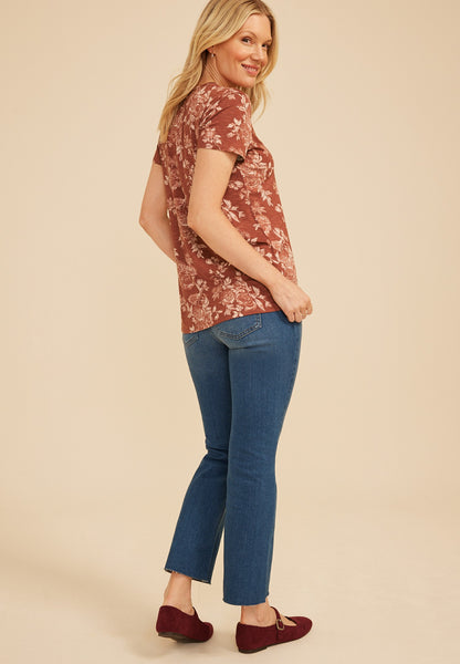 24/7 Kennedy Floral Crew Neck Tee