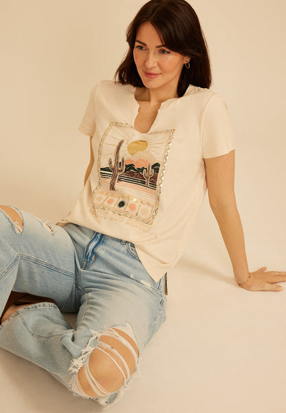 Metallic Desert Scenic Classic Fit Graphic Tee